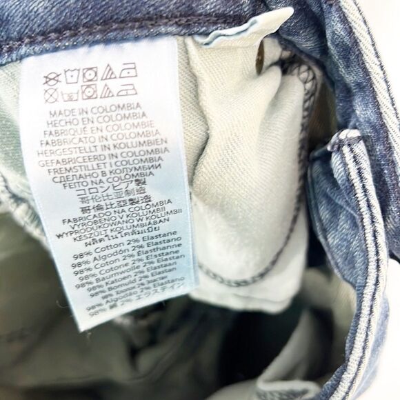 Michael Kors Women's Sz 12 Blue Medium Wash Denim Released Hem Izzy Skinny Jeans - Picture 8 of 11